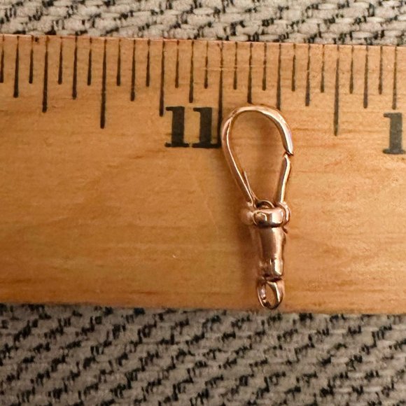 Antique 9k Gold Full Swivel Dog Clasp - Picture 5 of 6